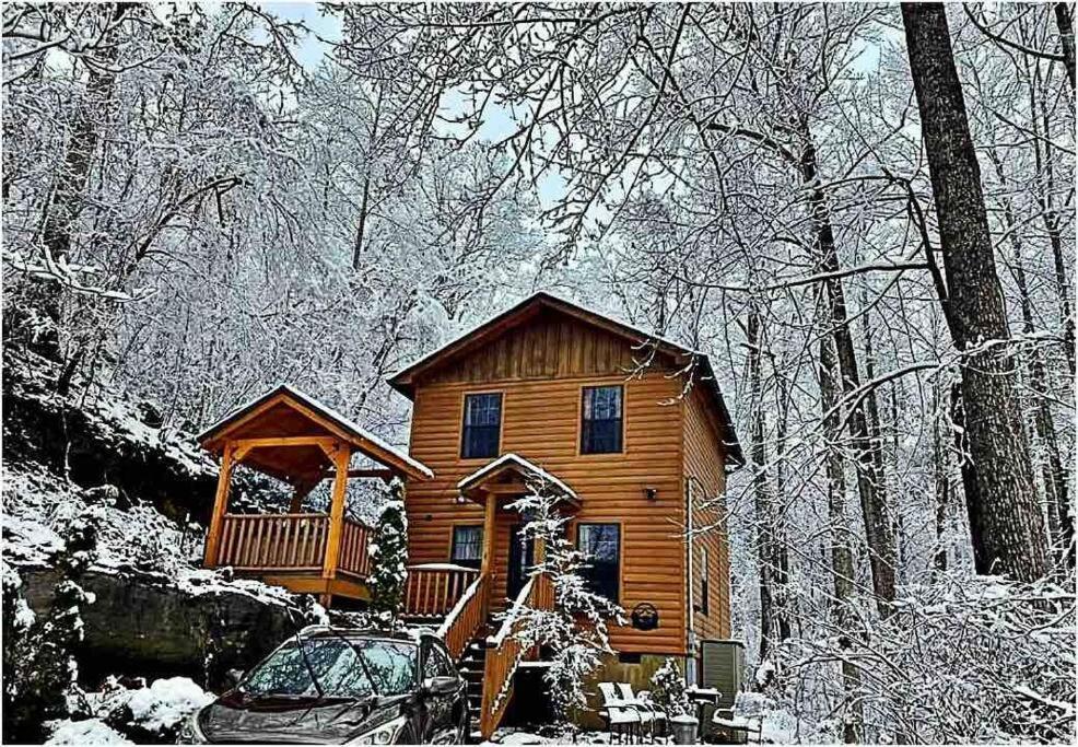 סביירוויל Permanent Vacation-Private Honeymoon Cabin With Hot Tub מראה חיצוני תמונה