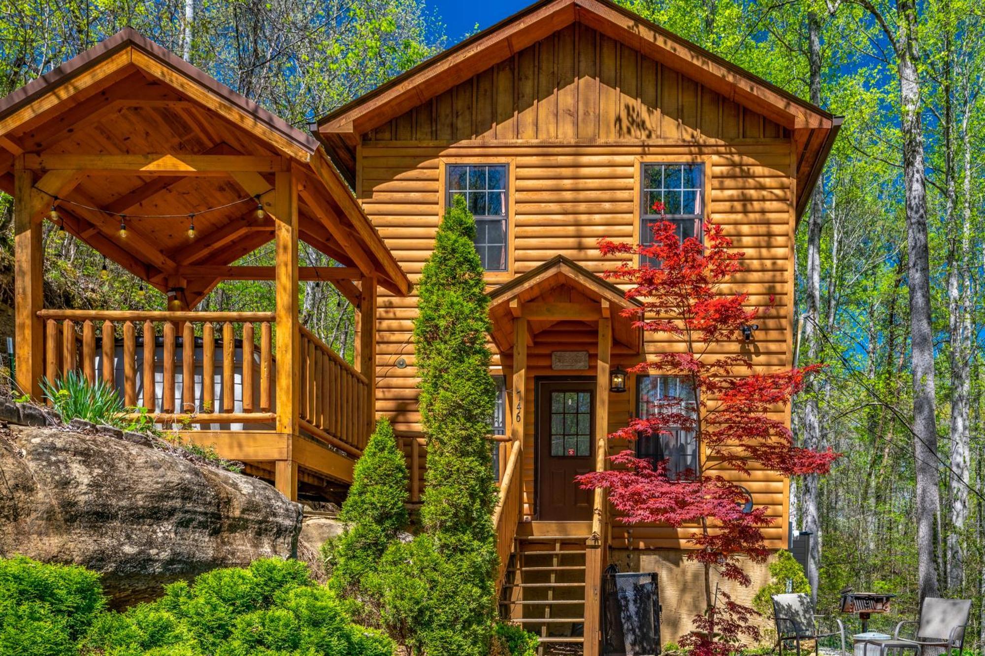 סביירוויל Permanent Vacation-Private Honeymoon Cabin With Hot Tub מראה חיצוני תמונה